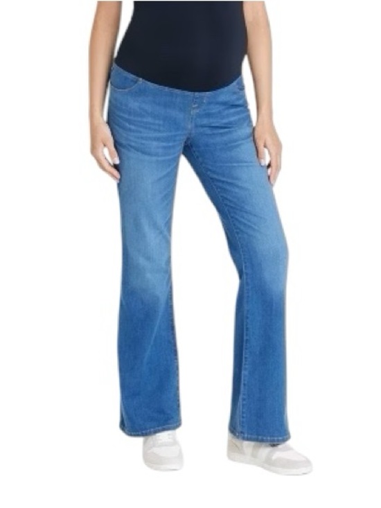 Isabel Maternity by Ingrid & Isabel Denim - Isabel Maternity by Ingrid & Isabel Flare Crossover Panel Maternity Jean Size 12